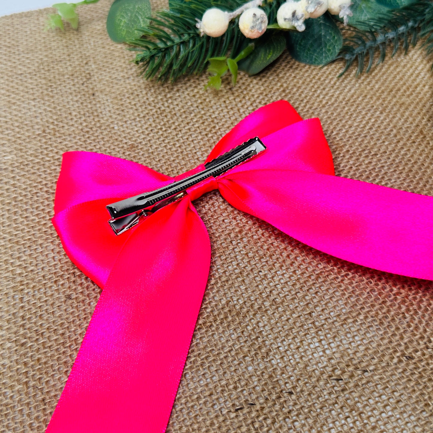 kids hair accessory bow pink