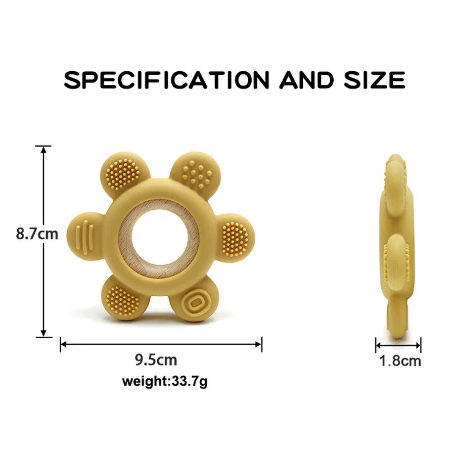 Sun Teether for Baby BPA Free Silicone Children Infant Sensory Chewing Toy