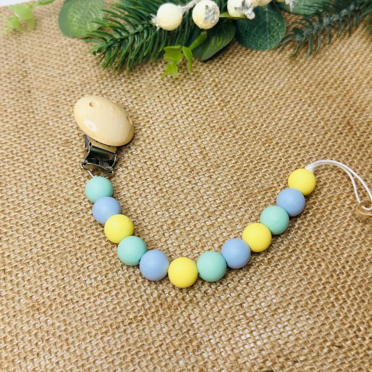 baby dummy chain silicone beaded