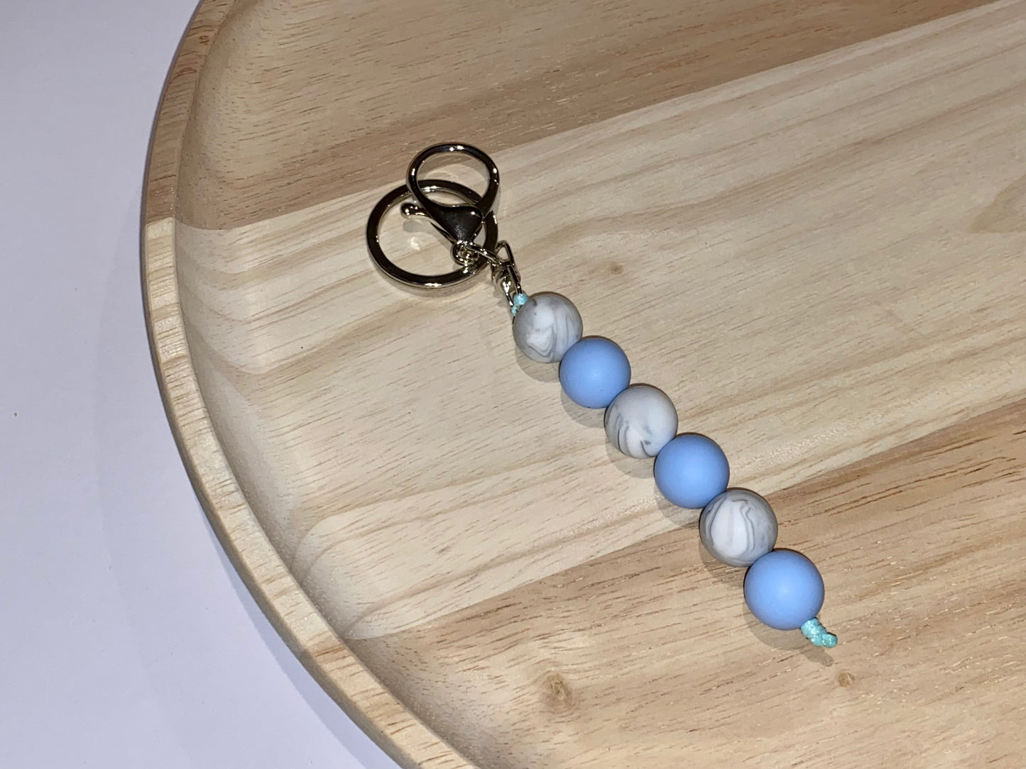 beaded silicone keychain accessory