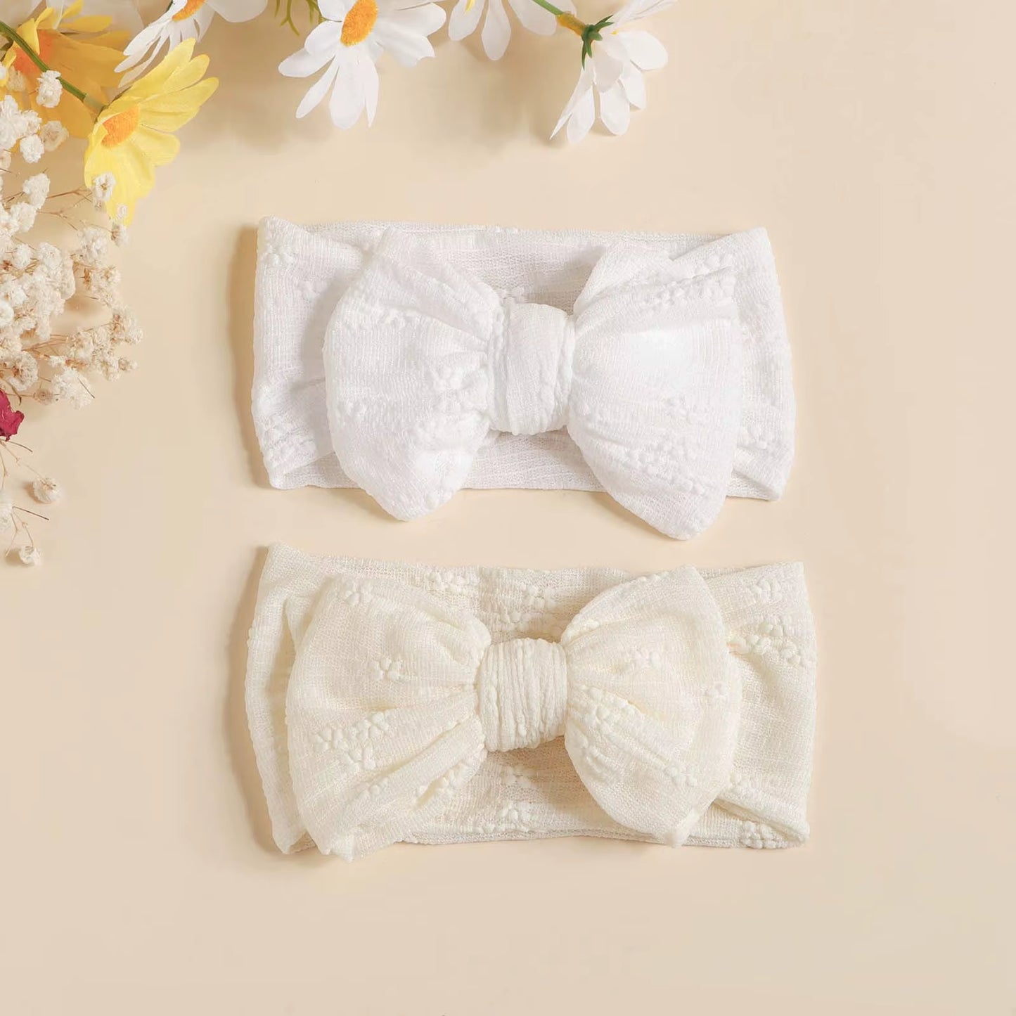3Pcs Mesh Bow Baby Headband