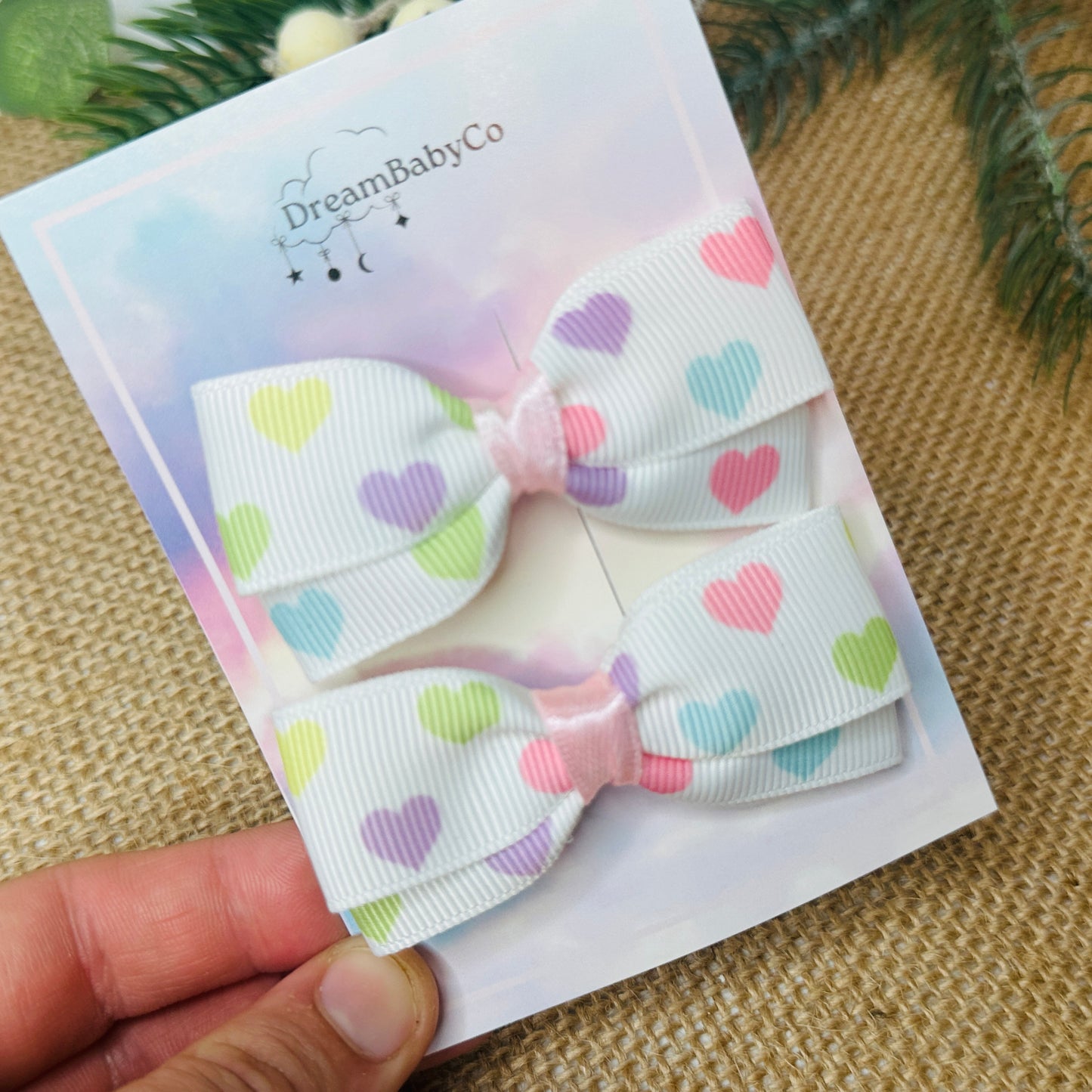 kids hair accessory bow clip set