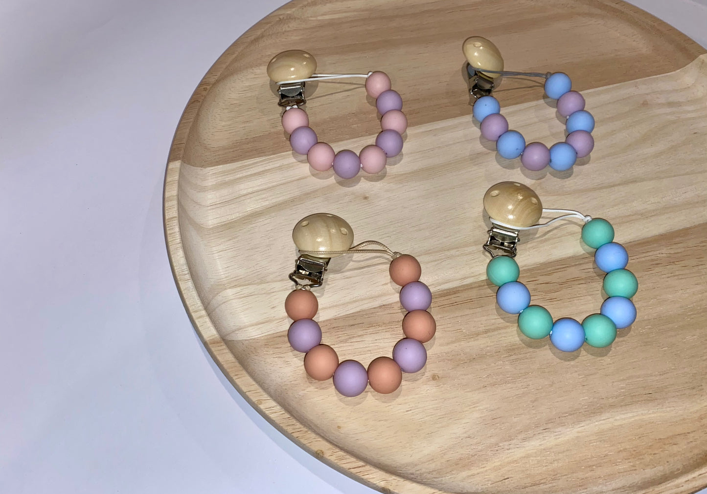 beaded silicone dummy chain baby accessory