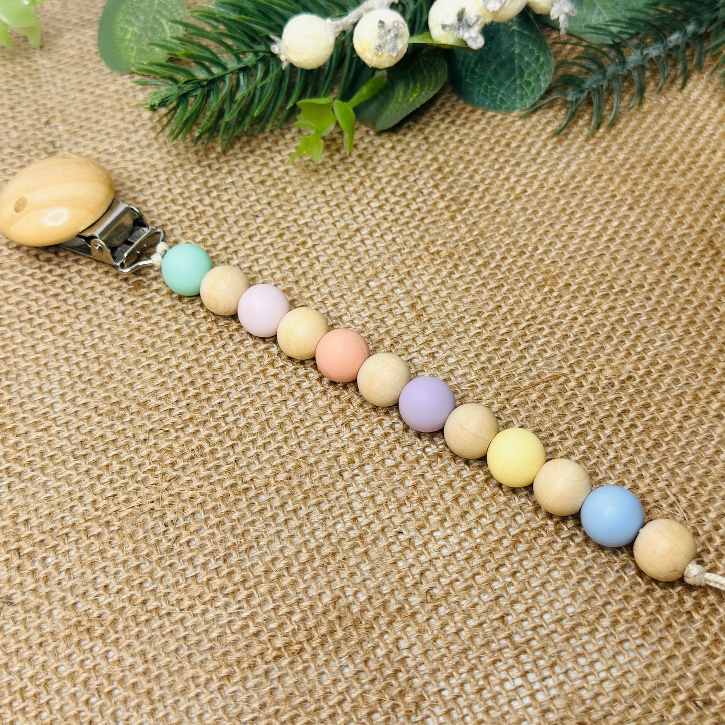 baby dummy chain silicone beaded