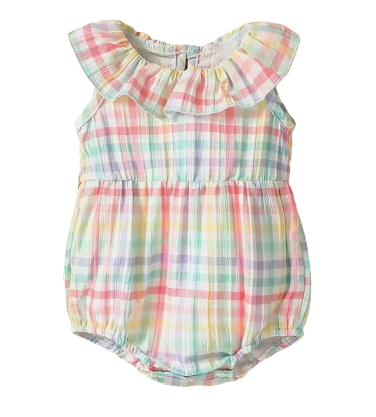 Pastel Check Romper