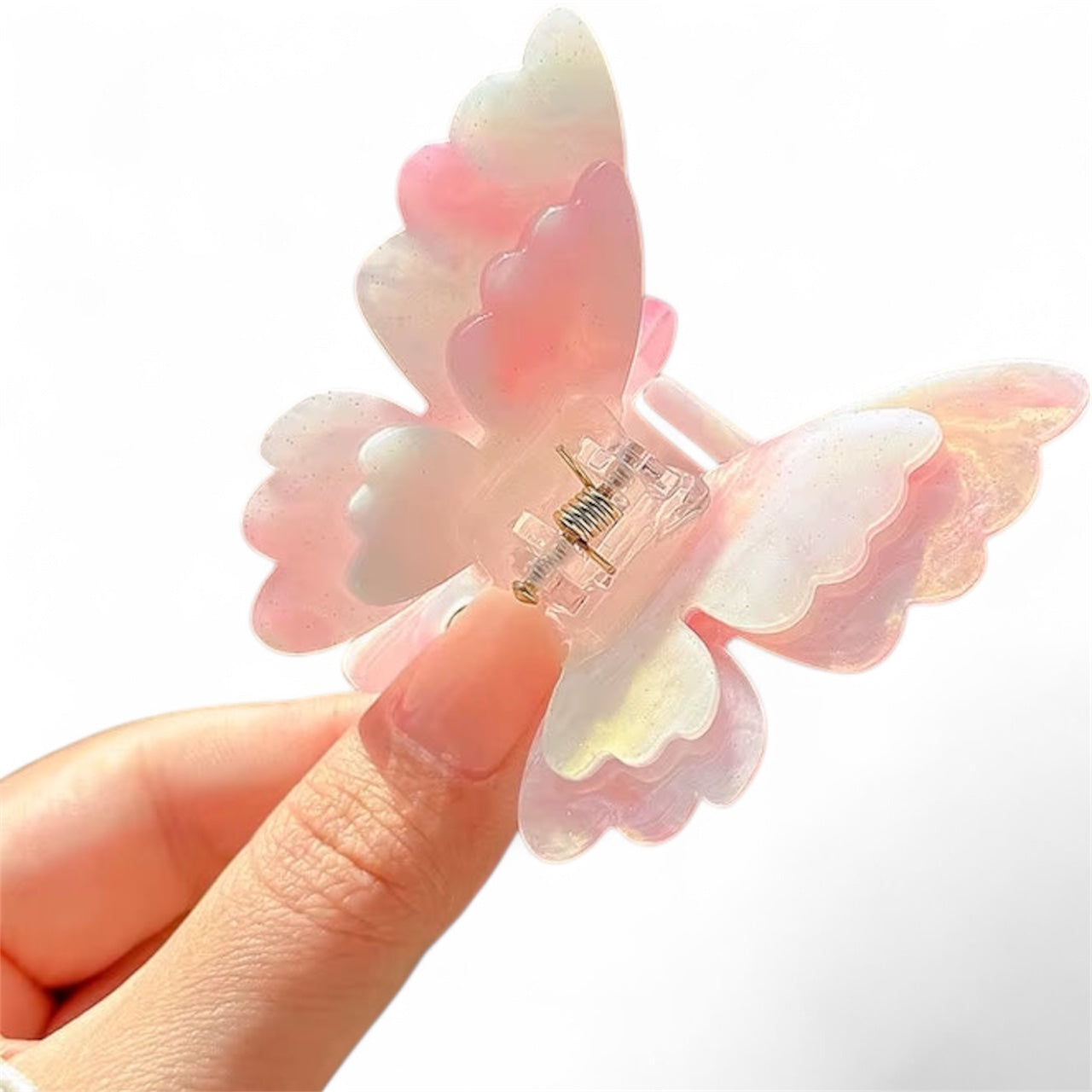 Sweet Colour Changing Butterfly Hair Claw Summer Fairy Hair Clip for Women Girl Clip