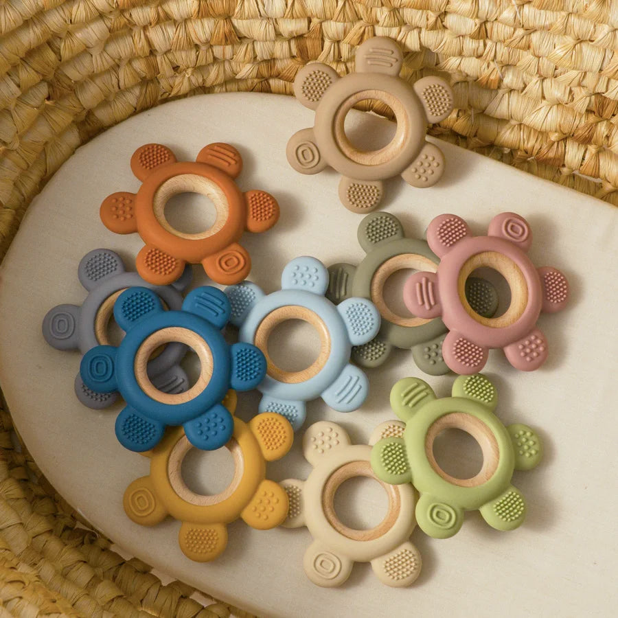 Sun Teether for Baby BPA Free Silicone Children Infant Sensory Chewing Toy