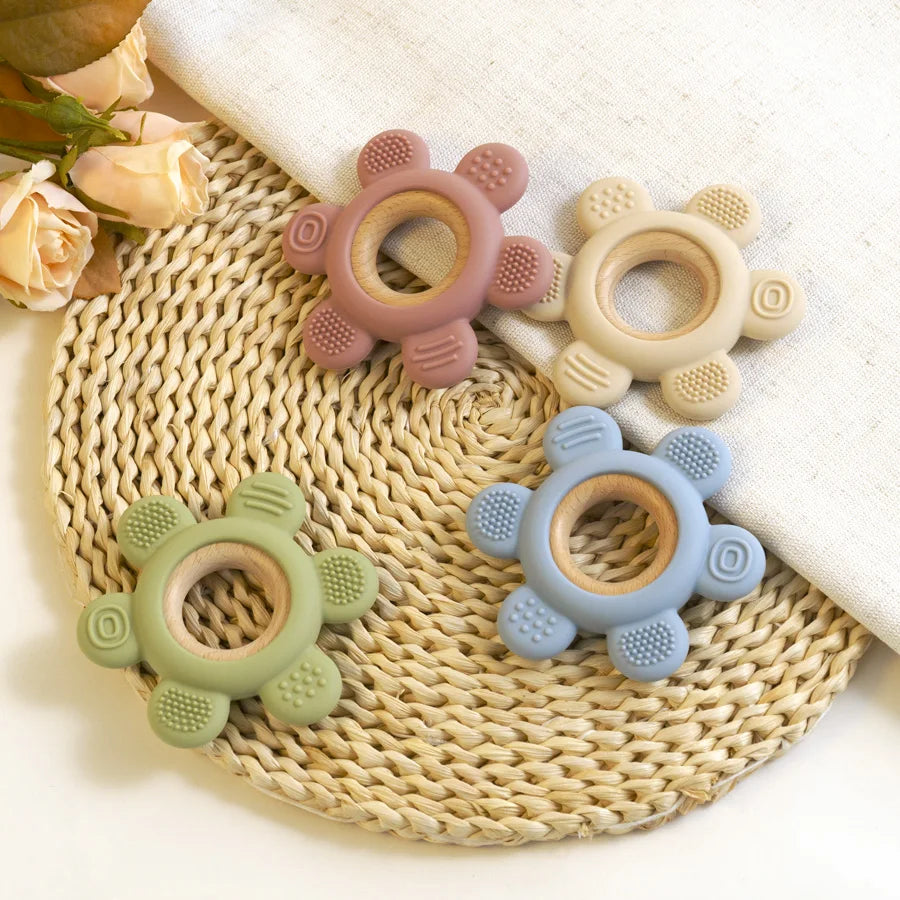 Sun Teether for Baby BPA Free Silicone Children Infant Sensory Chewing Toy