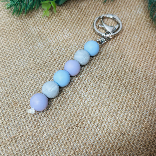 keychain silicone beaded accessory