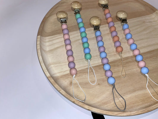 beaded silicone dummy chain baby accessory