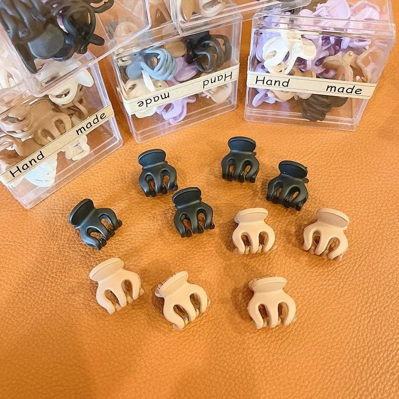 10Pcs/Box Matte Plastic Mini Hair Claws Clips Baby Gilrs Sweet Small Hairpin Hairgrips Barrettes Headwear Fashion Accessories