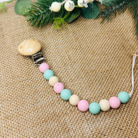 baby dummy chain silicone beaded