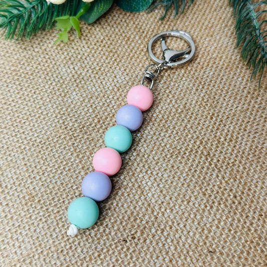 keychain silicone beaded accessory