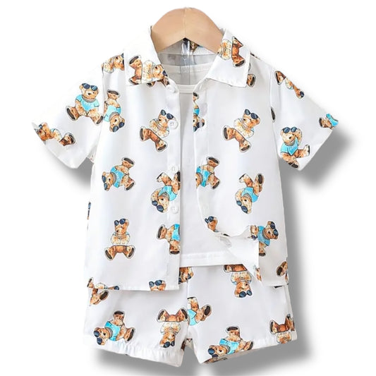 Teddy - Button Up + Shorts