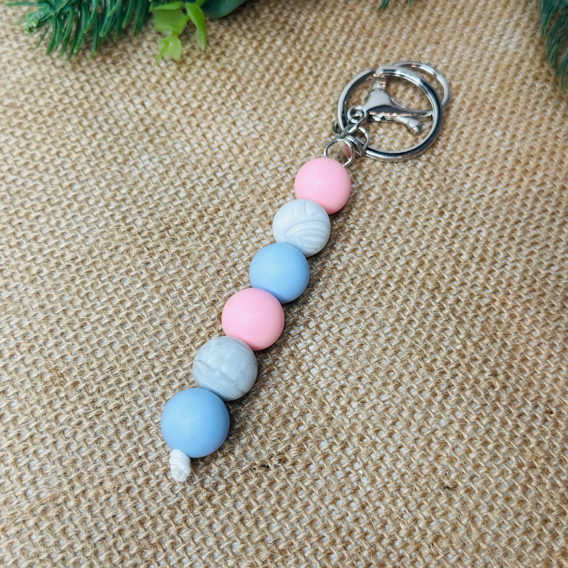 keychain silicone beaded accessory