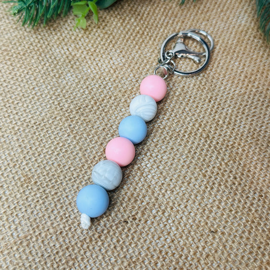 keychain silicone beaded accessory