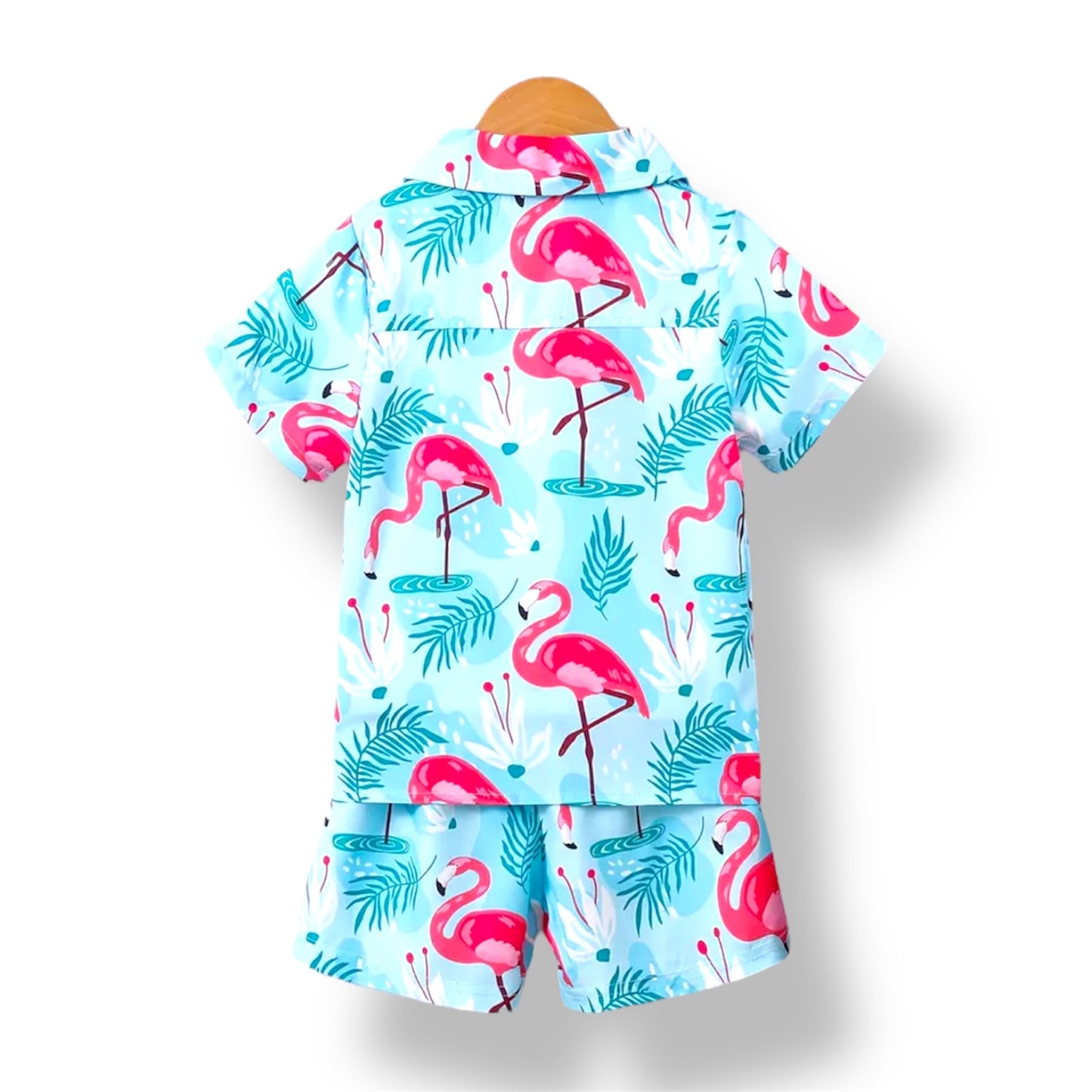 Flamingo - Button Up + Shorts
