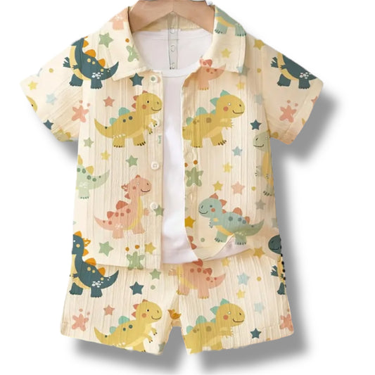 Dino  - Button Up + Shorts