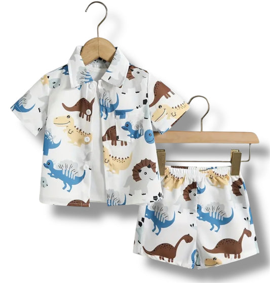 Rawr - Button Up + Shorts