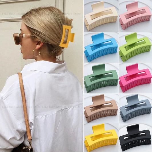 Women'S Hair Claws Hair Clips 8.5Cm/3.35In Large Size Solid Barrette Crab Hair Clips Fashion Hair Accessories