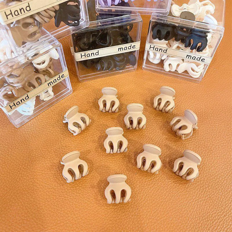 10Pcs/Box Matte Plastic Mini Hair Claws Clips Baby Gilrs Sweet Small Hairpin Hairgrips Barrettes Headwear Fashion Accessories