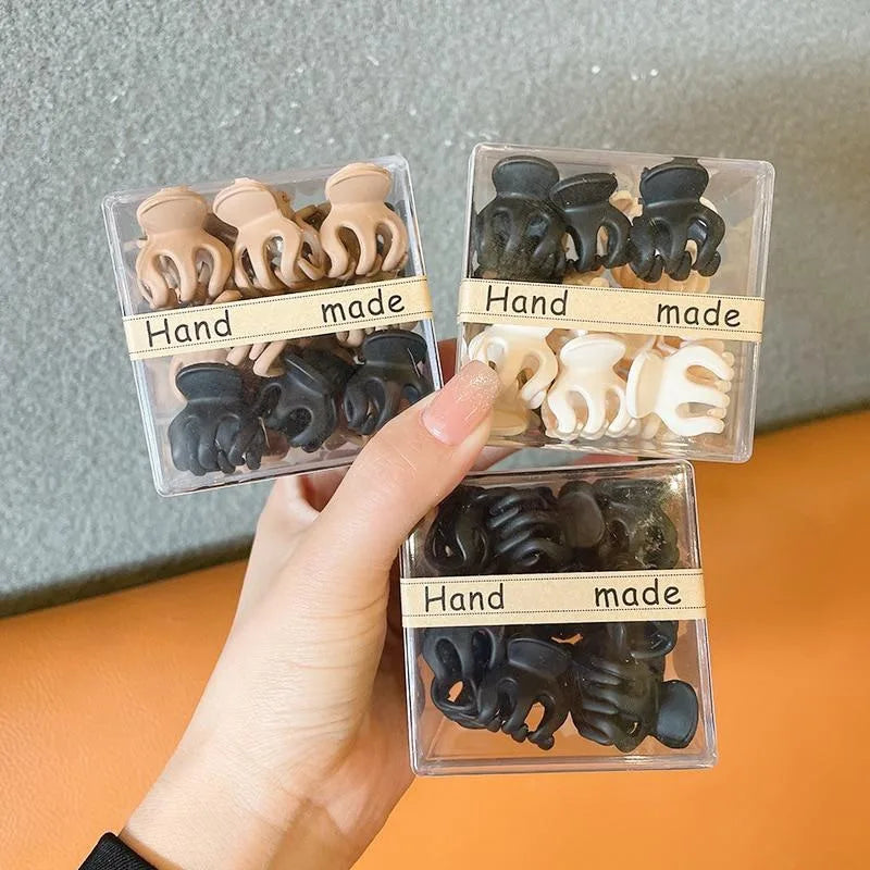10Pcs/Box Matte Plastic Mini Hair Claws Clips Baby Gilrs Sweet Small Hairpin Hairgrips Barrettes Headwear Fashion Accessories