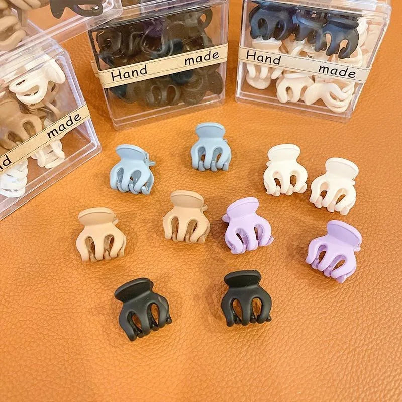 10Pcs/Box Matte Plastic Mini Hair Claws Clips Baby Gilrs Sweet Small Hairpin Hairgrips Barrettes Headwear Fashion Accessories