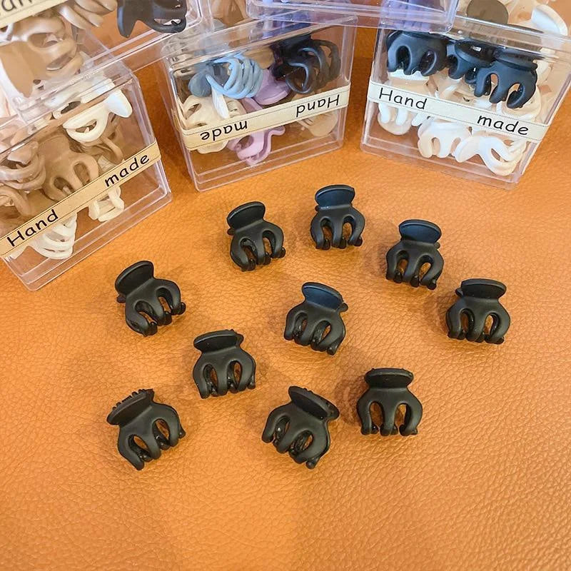 10Pcs/Box Matte Plastic Mini Hair Claws Clips Baby Gilrs Sweet Small Hairpin Hairgrips Barrettes Headwear Fashion Accessories